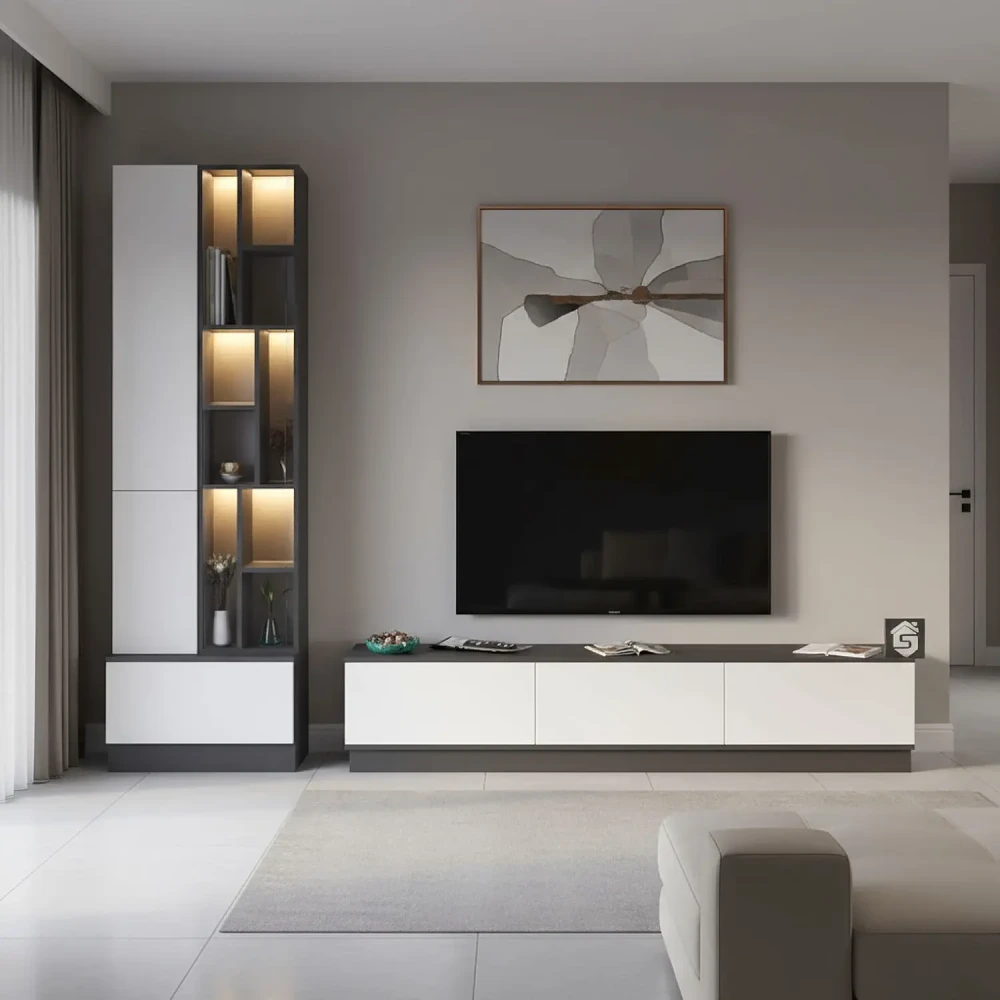 طقم طاولات مودرن ابيض مع رمادي  250