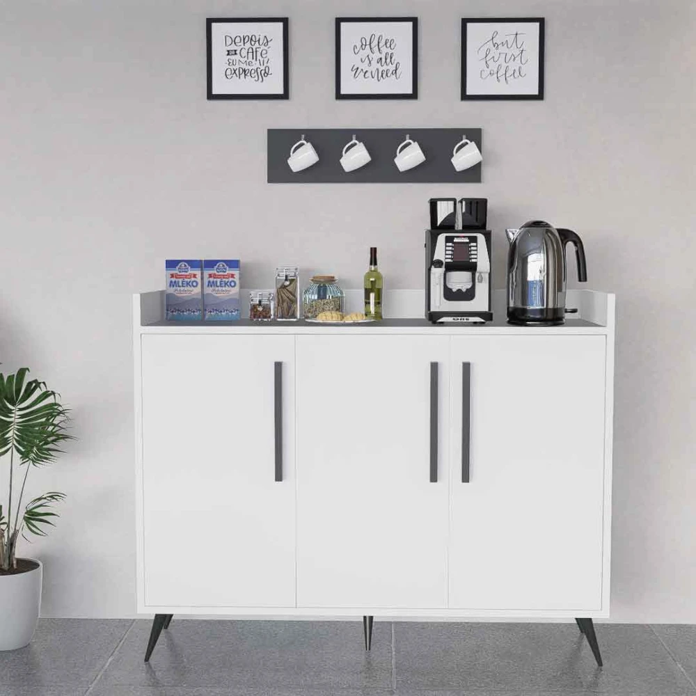 طقم طاولات مودرن ابيض مع رمادي  250