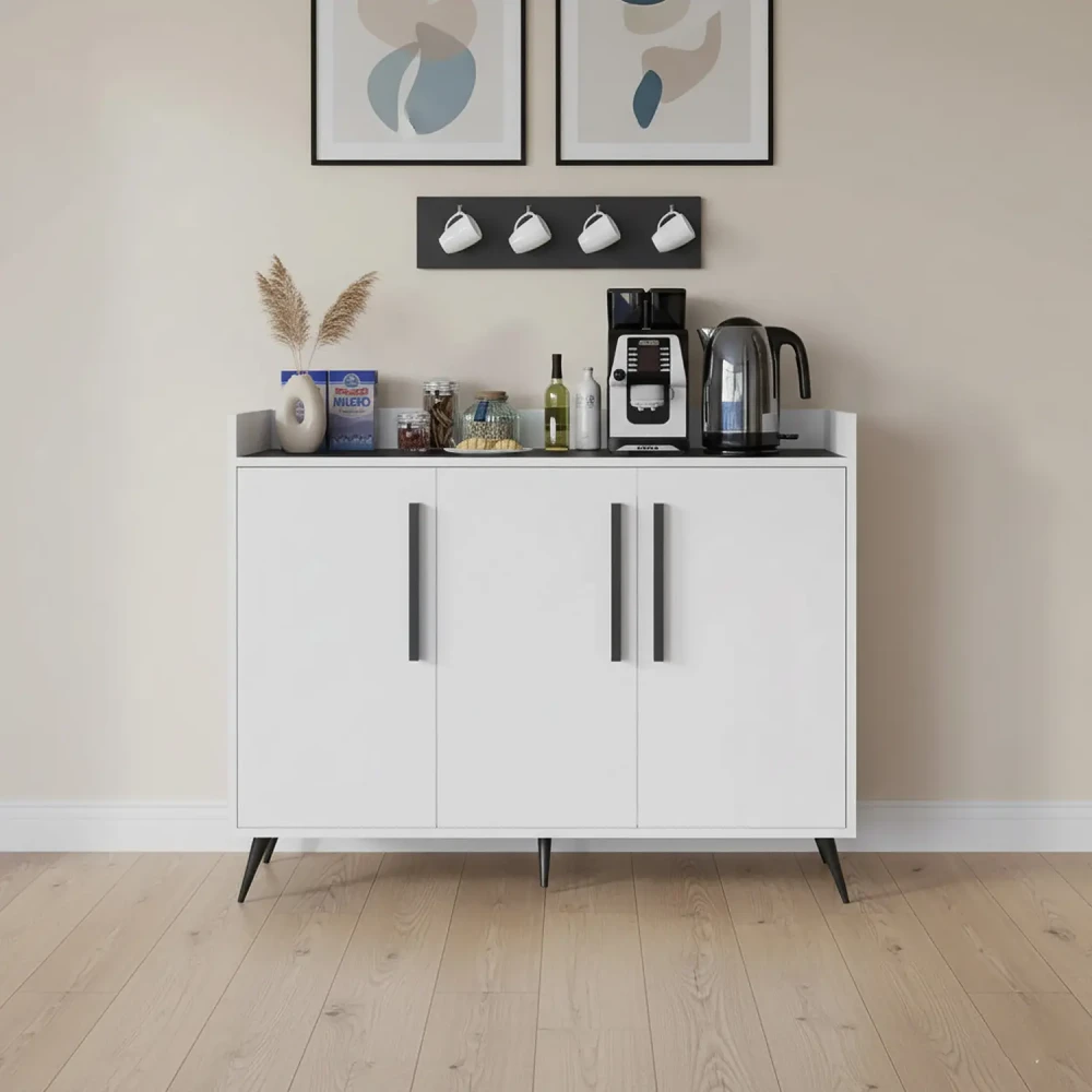 ركن قهوه تصميم تركي أبيض مع رمادي 329