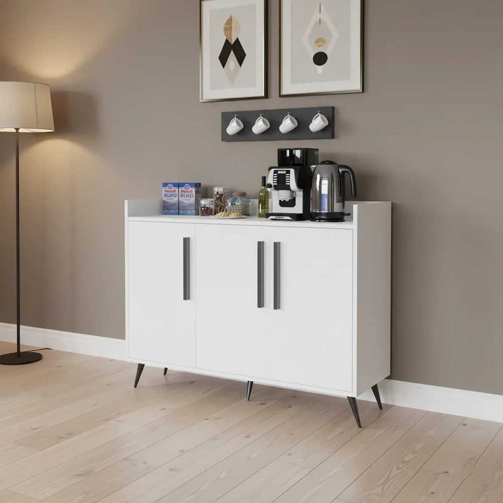 ركن قهوه تصميم تركي أبيض مع رمادي 329