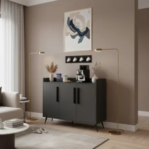 ركن كوفي فخم لون اسود مع رمادي 330