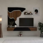 طاولة تلفزيون معلقة بتصميم فني عصري 24