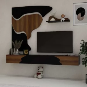 طاولة تلفزيون معلقة بتصميم فني عصري 24