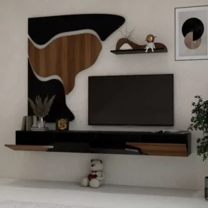 طاولة تلفزيون معلقة بتصميم فني عصري 24