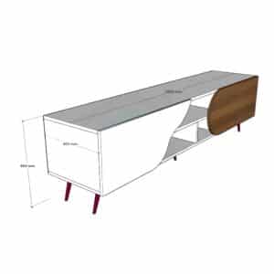 ⁦طاولة تلفزيون مودرن بأرجل معدنيه 23⁩ - الصورة ⁦6⁩